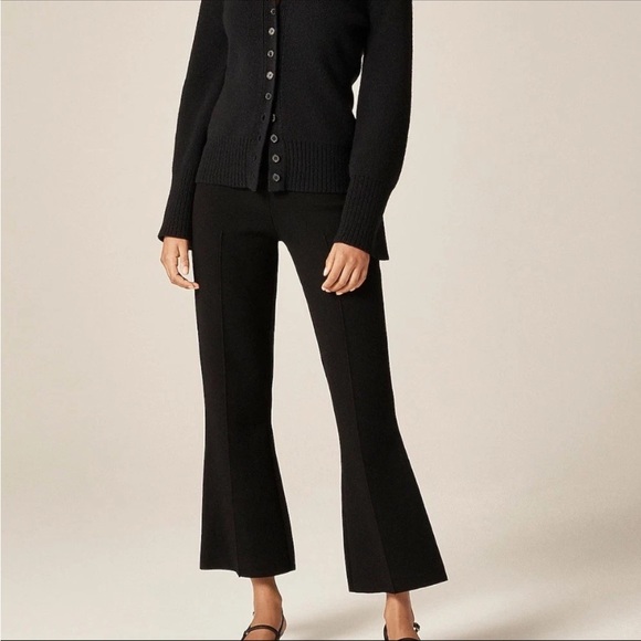 J. Crew New Delaney Sweater Pants Womens Classic Black Trousers XL - Picture 2 of 8